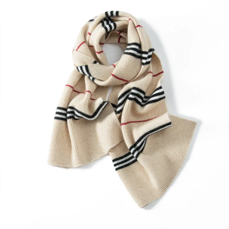 100% Cashmere Scarf Classic Lightweight Knitted  Versatile Scarves