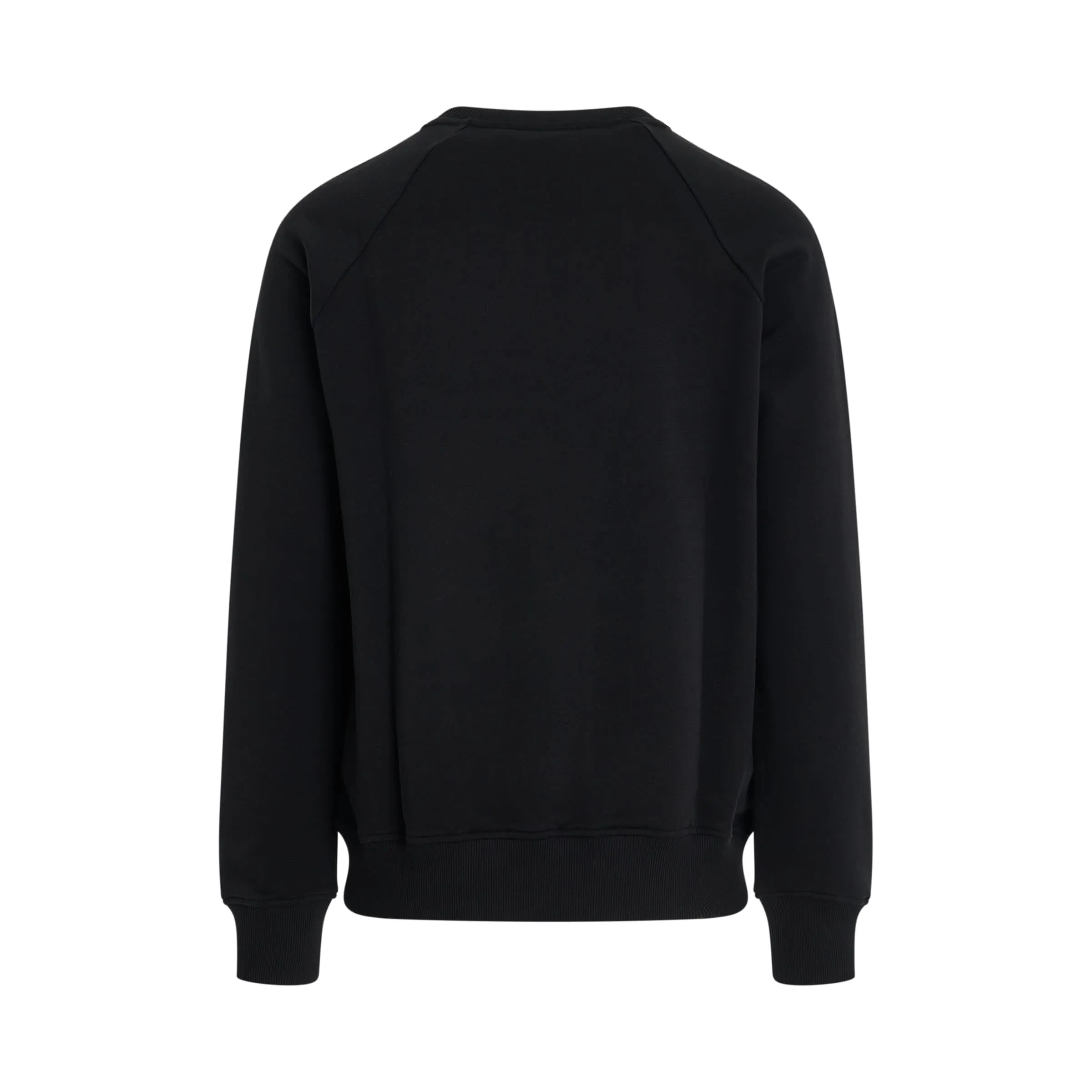 Balmain Flock & Foil Sweatshirt in Black/Gold