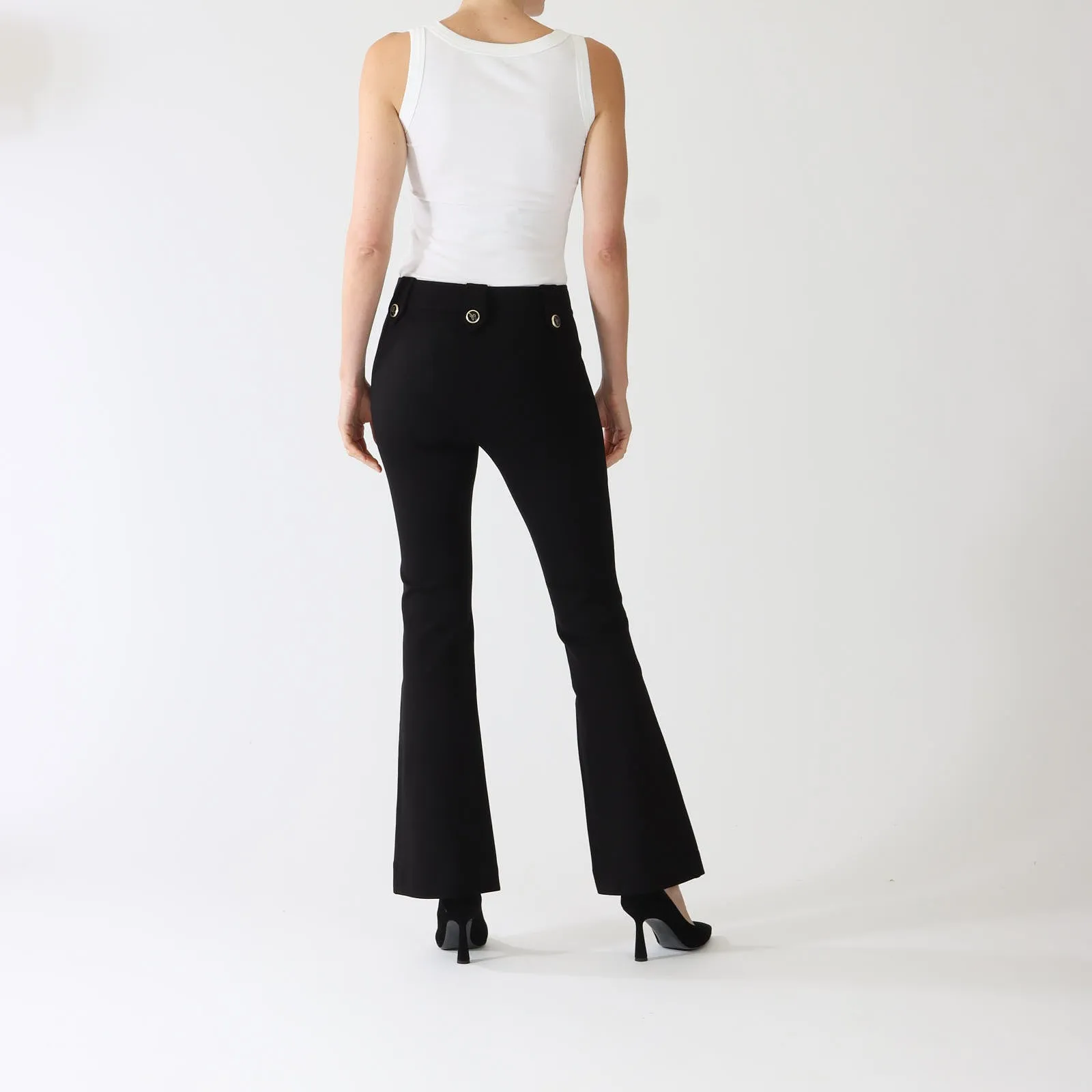 Black Lexi Bootleg Jersey Pants