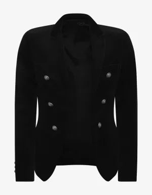 Black Velvet 6 Button Blazer