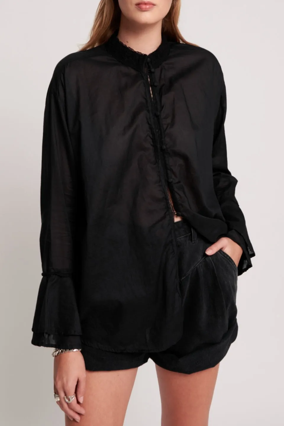 Black Voile Fantasie Blouse