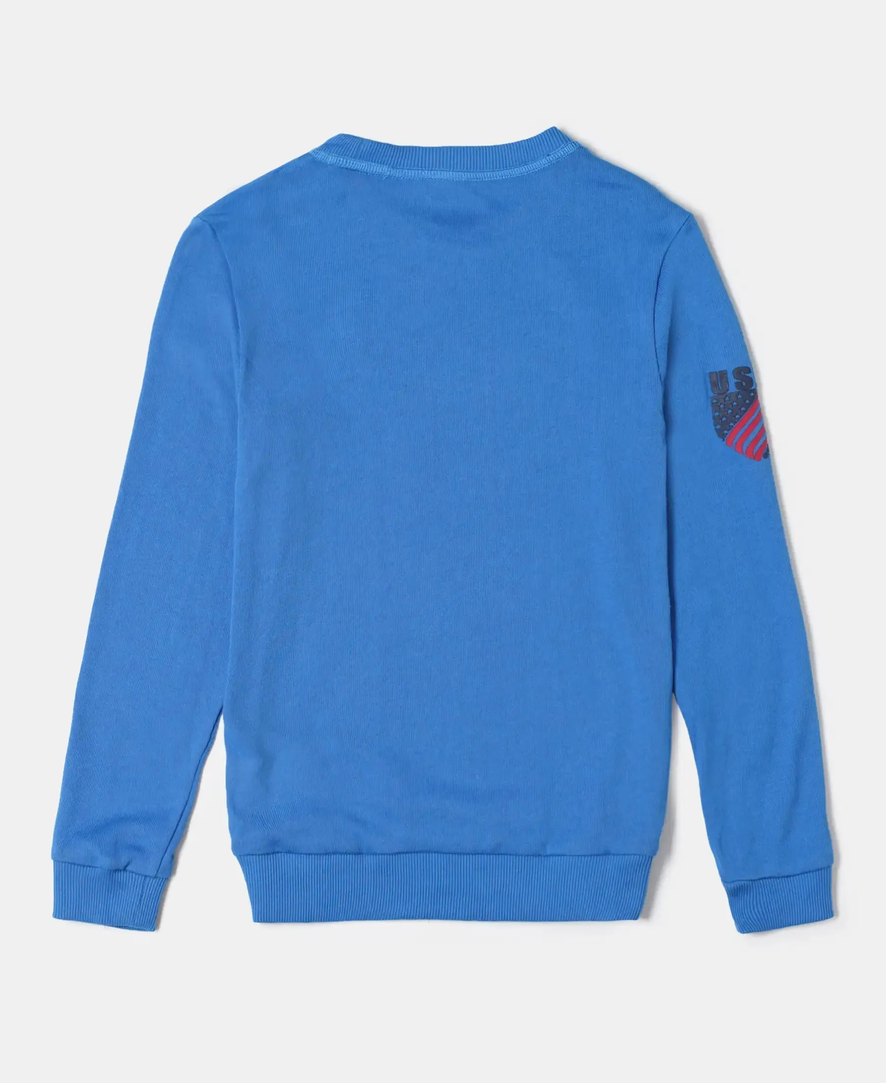 Boy's Super Combed Cotton Rich Graphic Printed Sweatshirt - Palace Blue