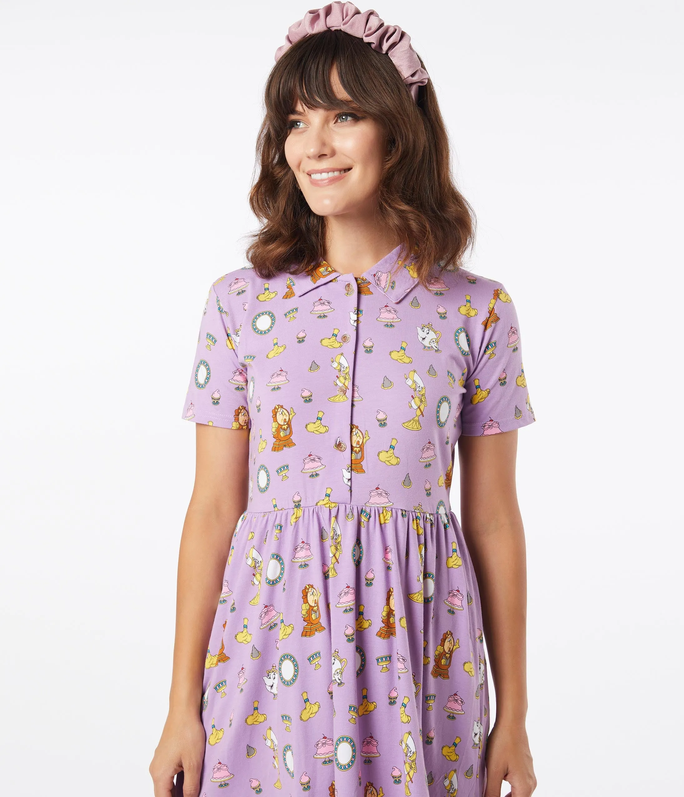 Cakeworthy Be Our Guest Print Fit & Flare Dress