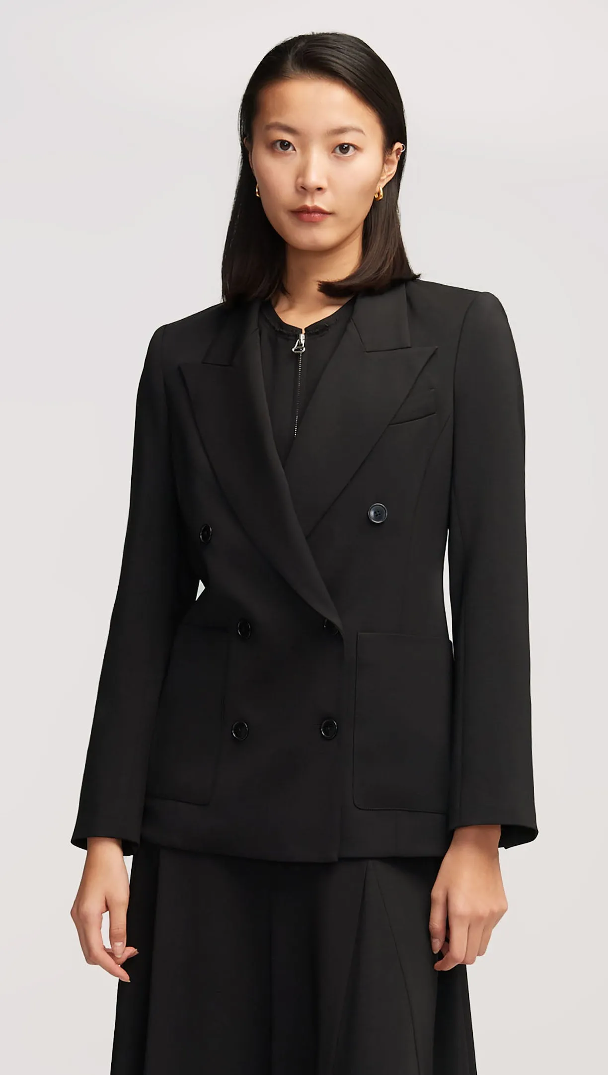 Chelsea Blazer in Stretch Crepe | Black