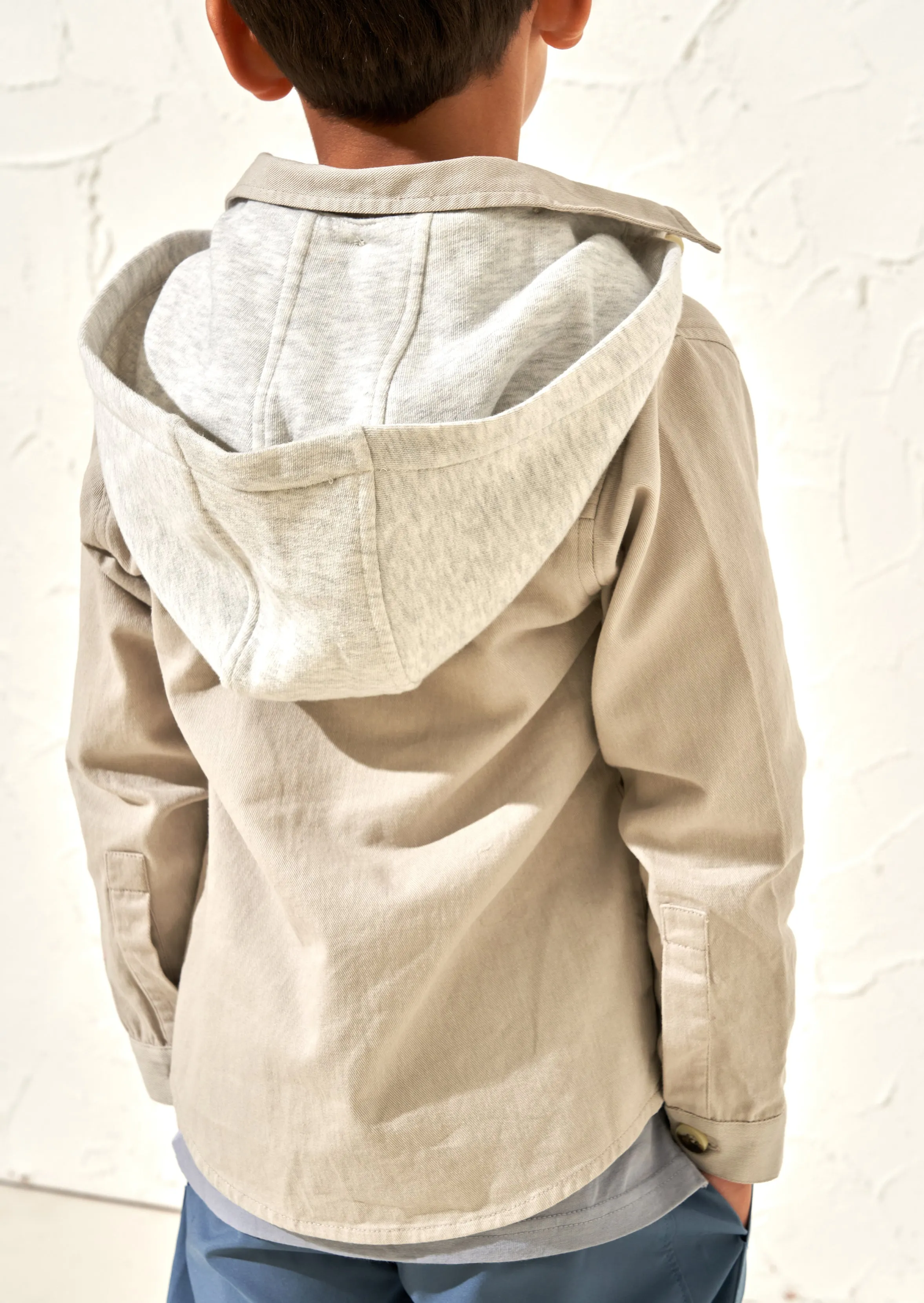 Chuck Cream Textured Pocket Overshirt