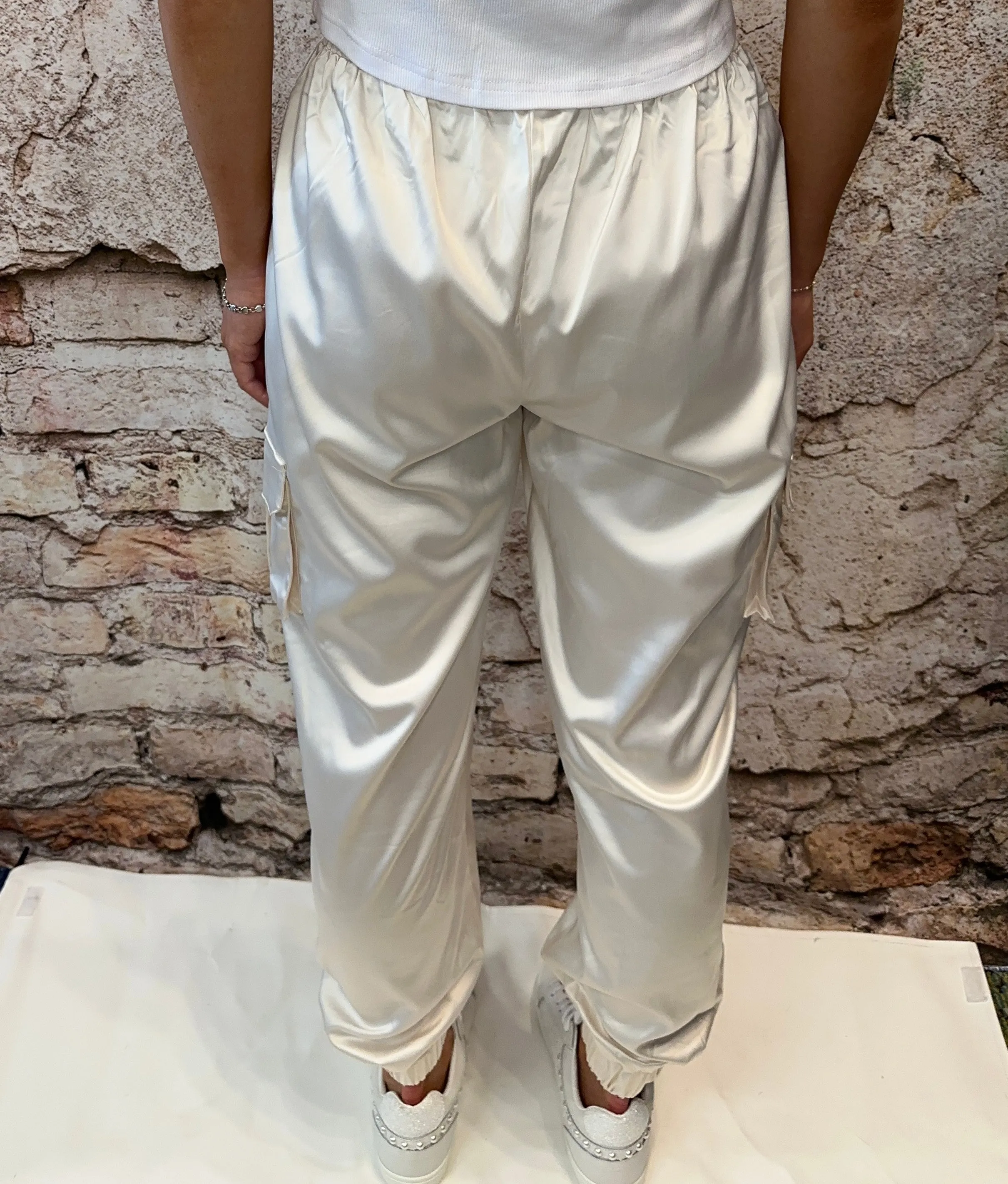 Creamy White Cargo Pants