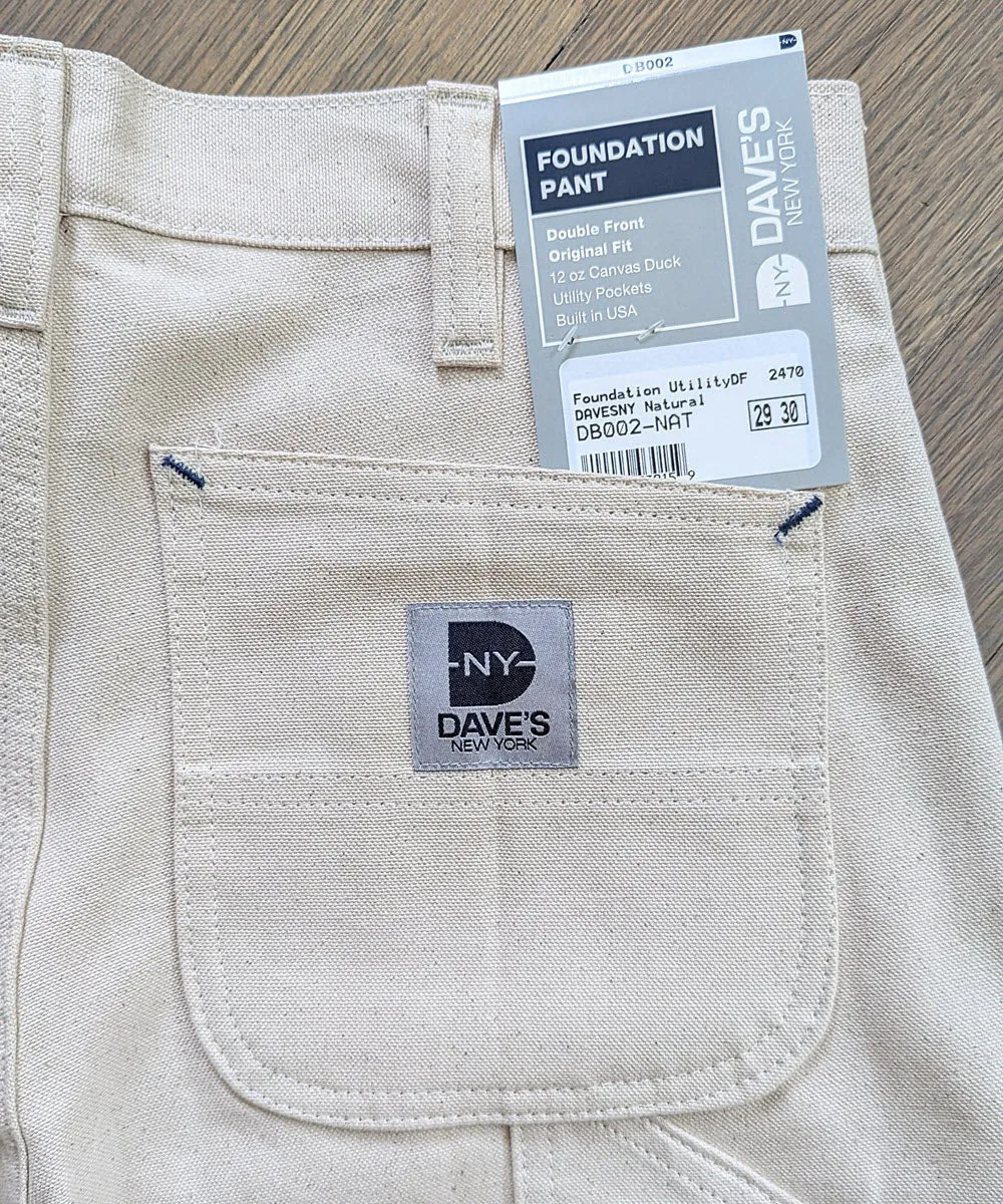 Dave's New York Foundation Pant (Double Front) - Natural