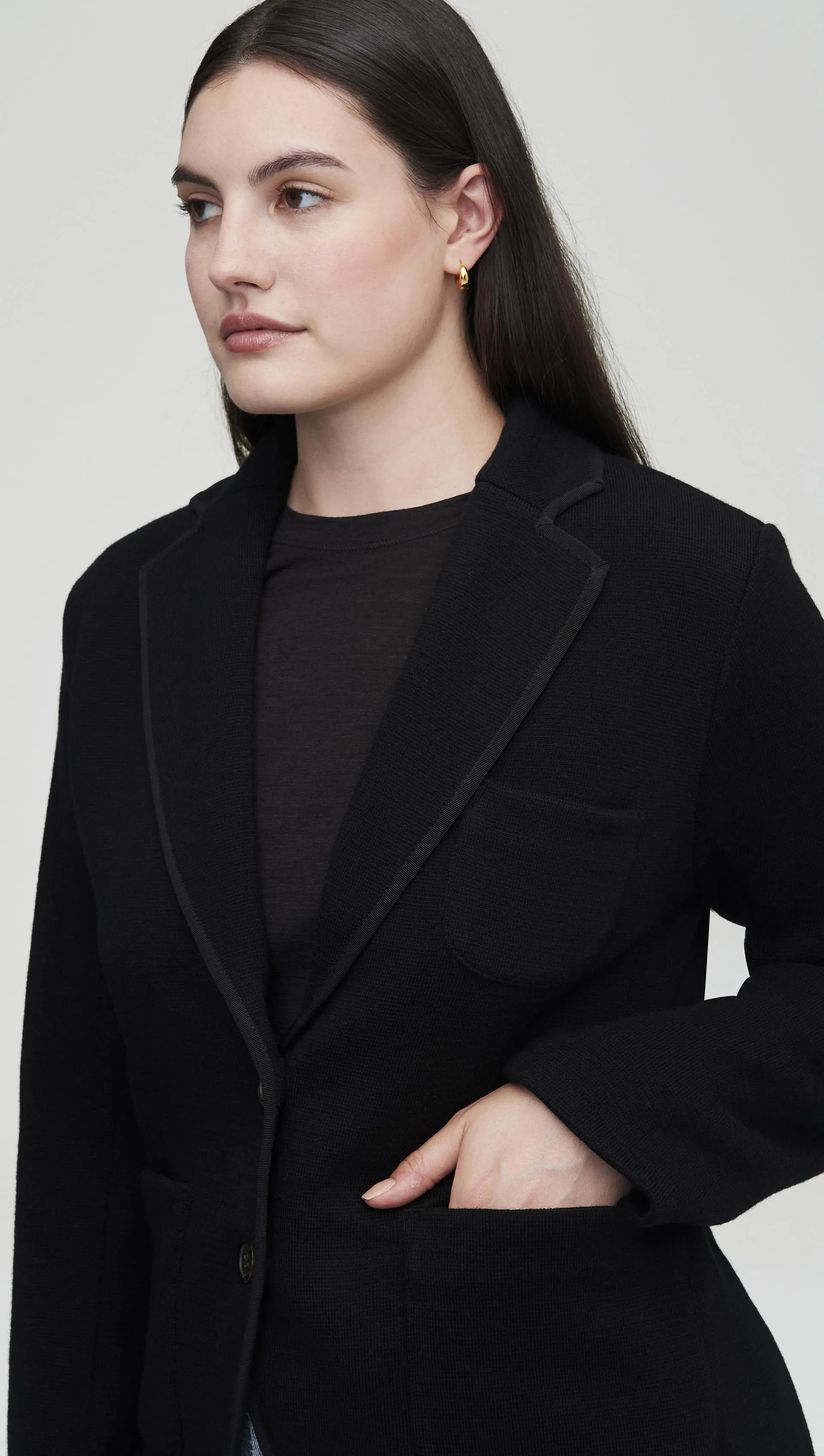 Everyday Knit Blazer in Merino Wool | Black