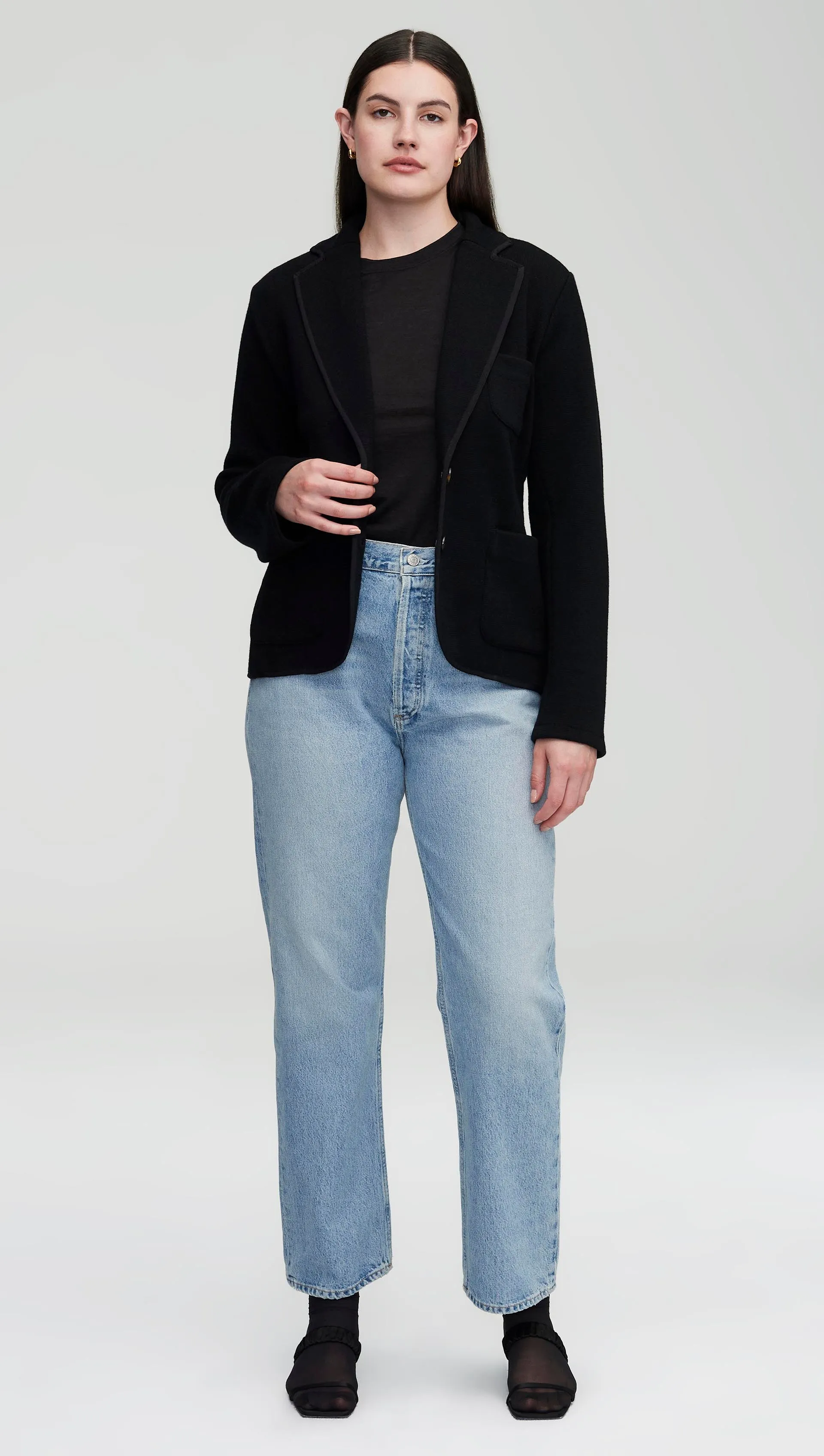 Everyday Knit Blazer in Merino Wool | Black