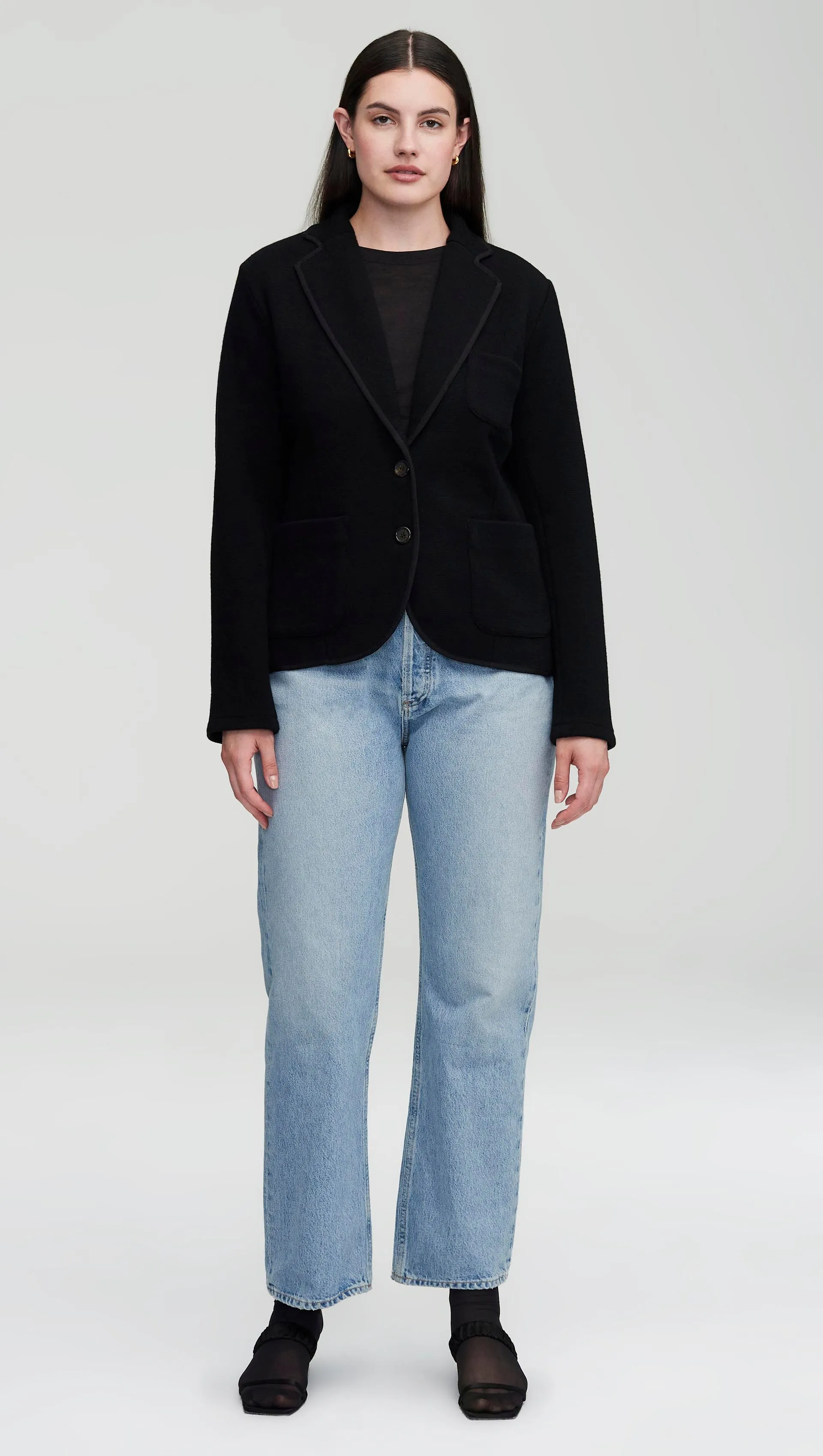 Everyday Knit Blazer in Merino Wool | Black