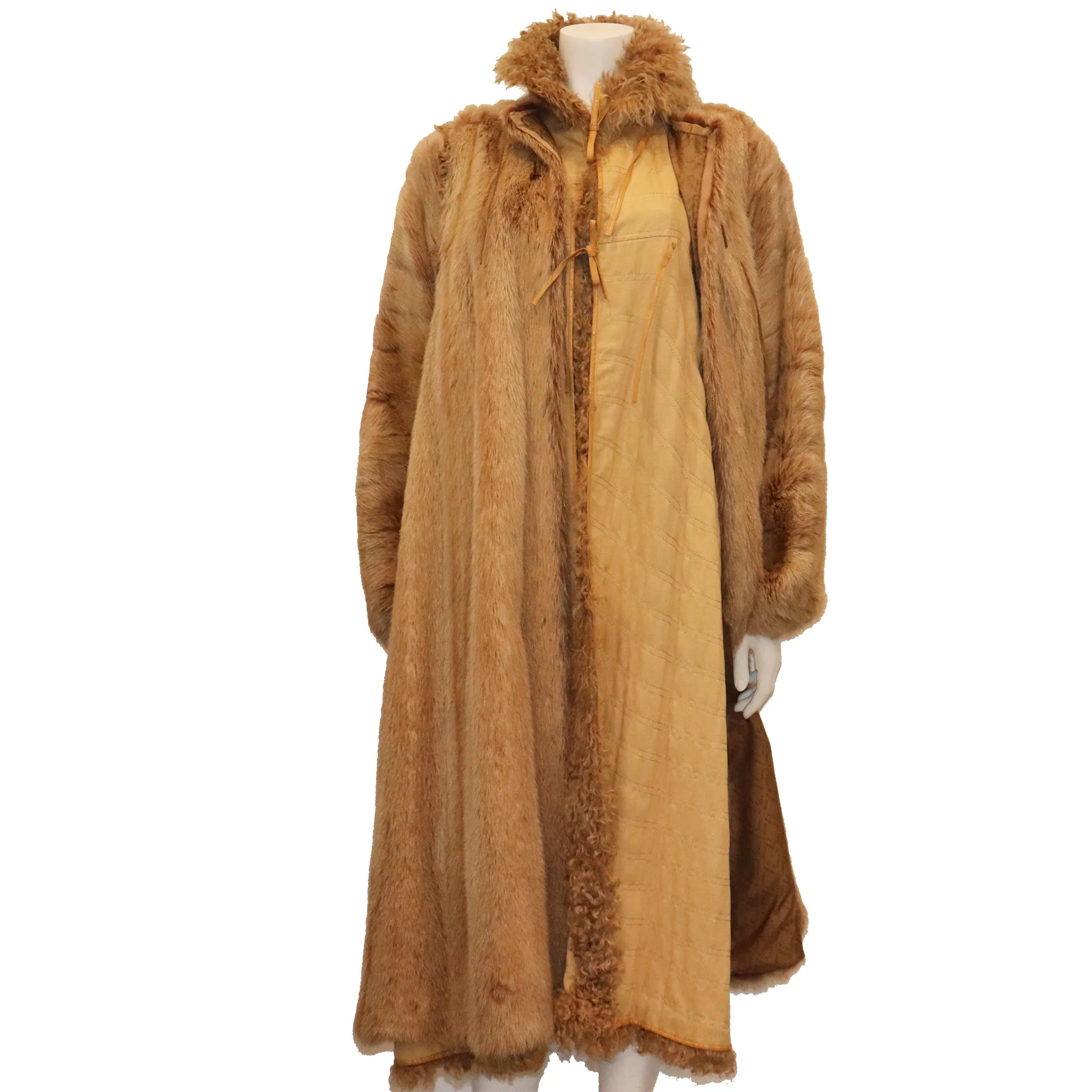 Fendi Reversible Two Piece Marmot and curly Lamb Coat