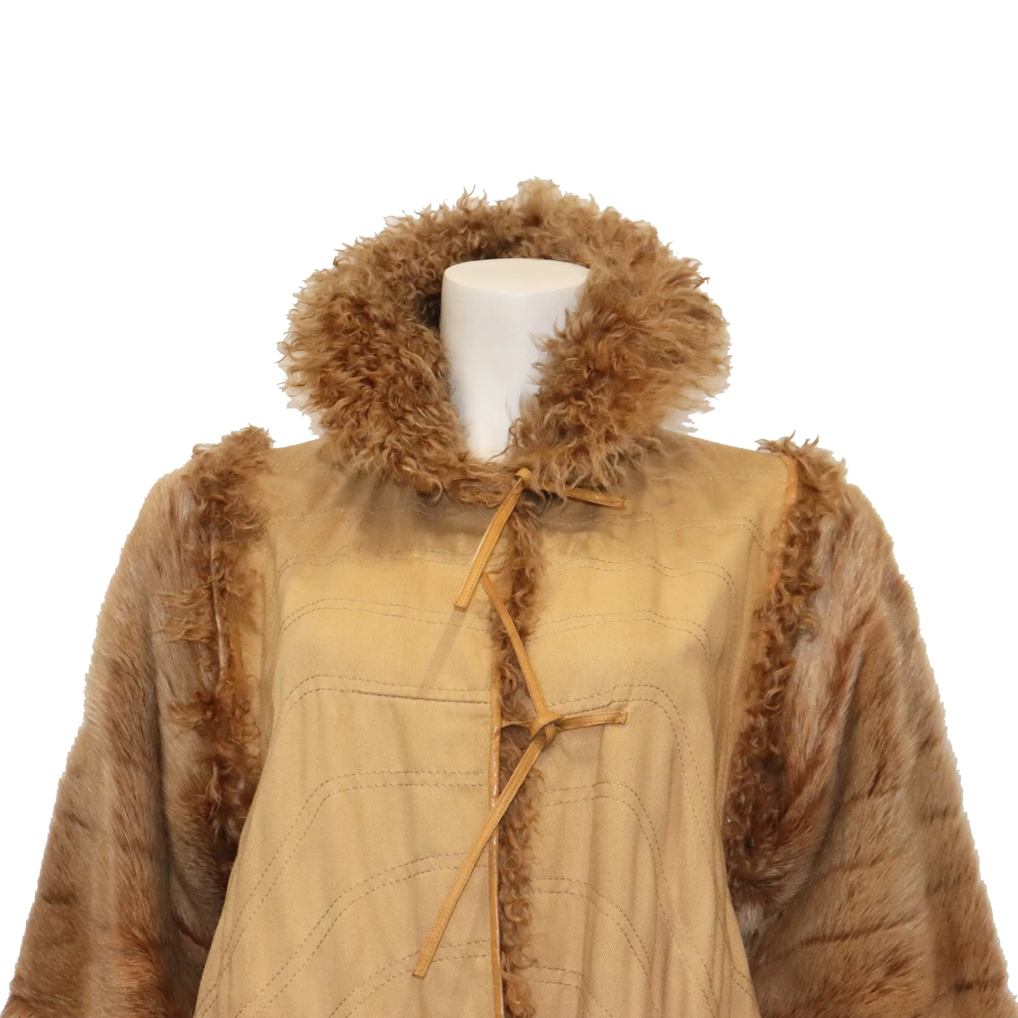 Fendi Reversible Two Piece Marmot and curly Lamb Coat