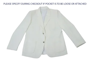 Gents Plain Blazer - Cream (Fitted Pocket)