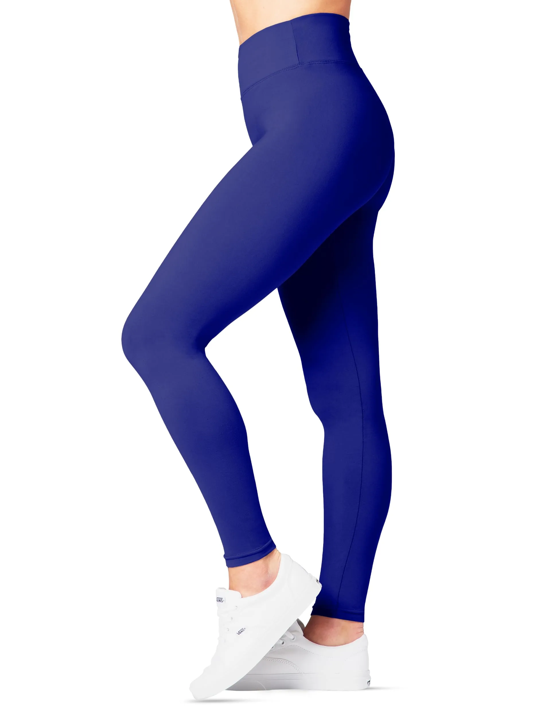 High Waisted Leggings For Women - Leggings For Regular & Plus Size Women - Royal