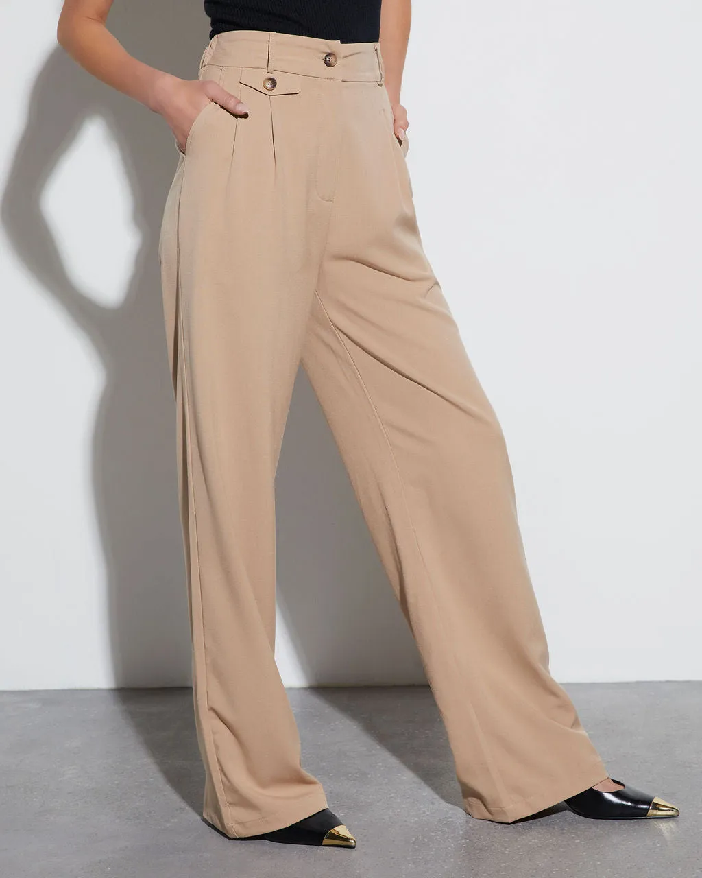 Iconic High Rise Straight Trouser Pants