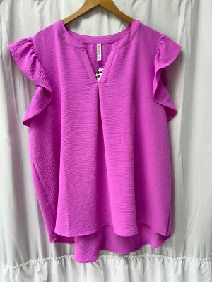 Kelsey Top PLUS- Bright Mauve