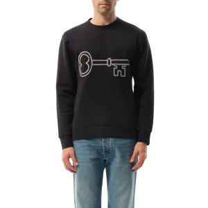 Key Emb Sweatshirt in Navy