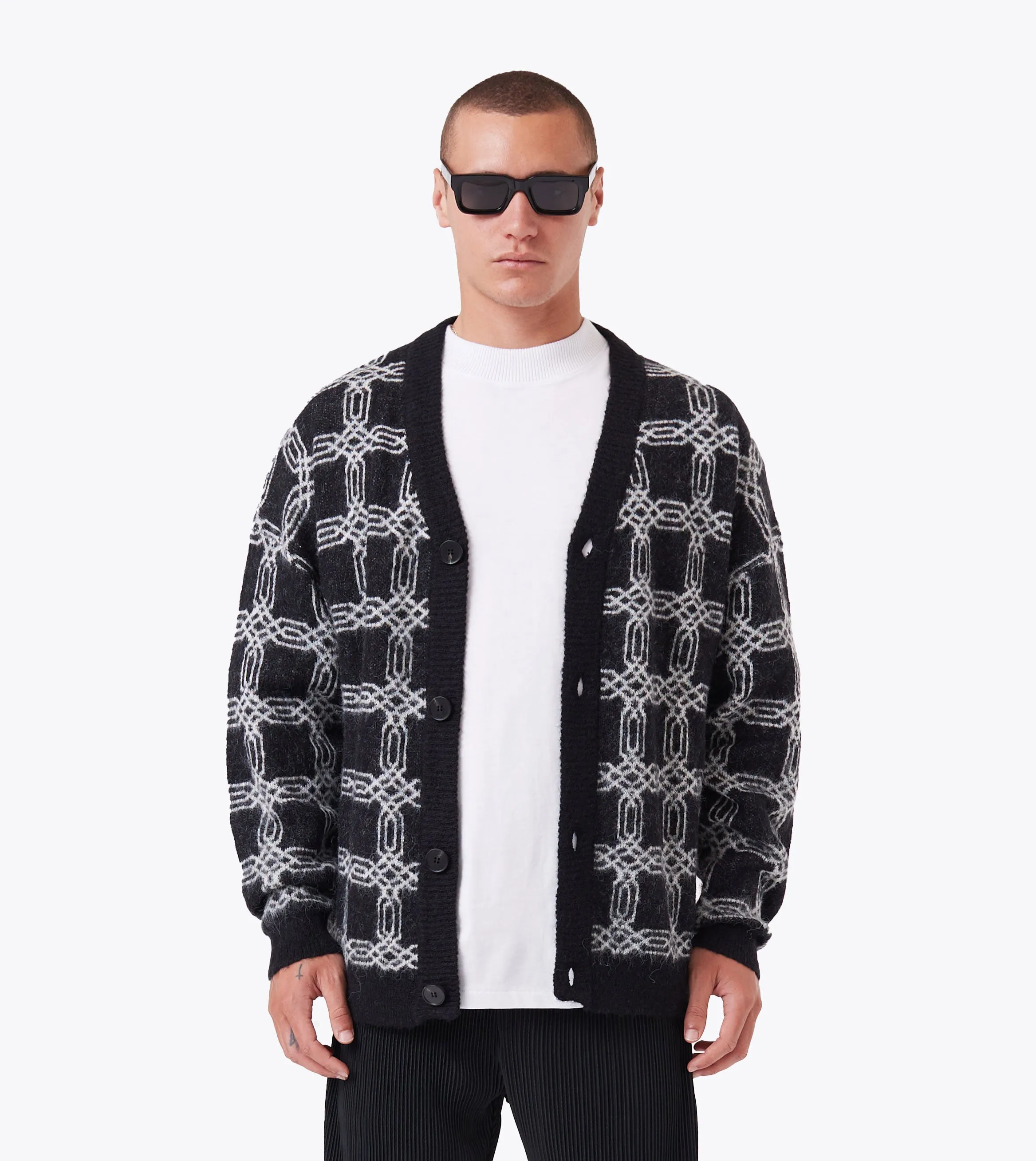 Link-Up Lowgo Cardigan Black/White