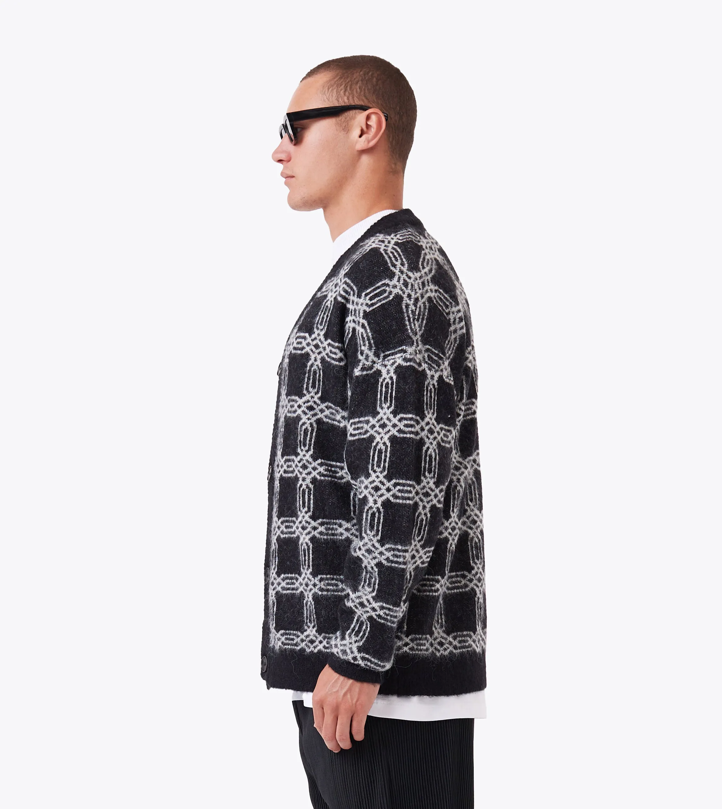 Link-Up Lowgo Cardigan Black/White