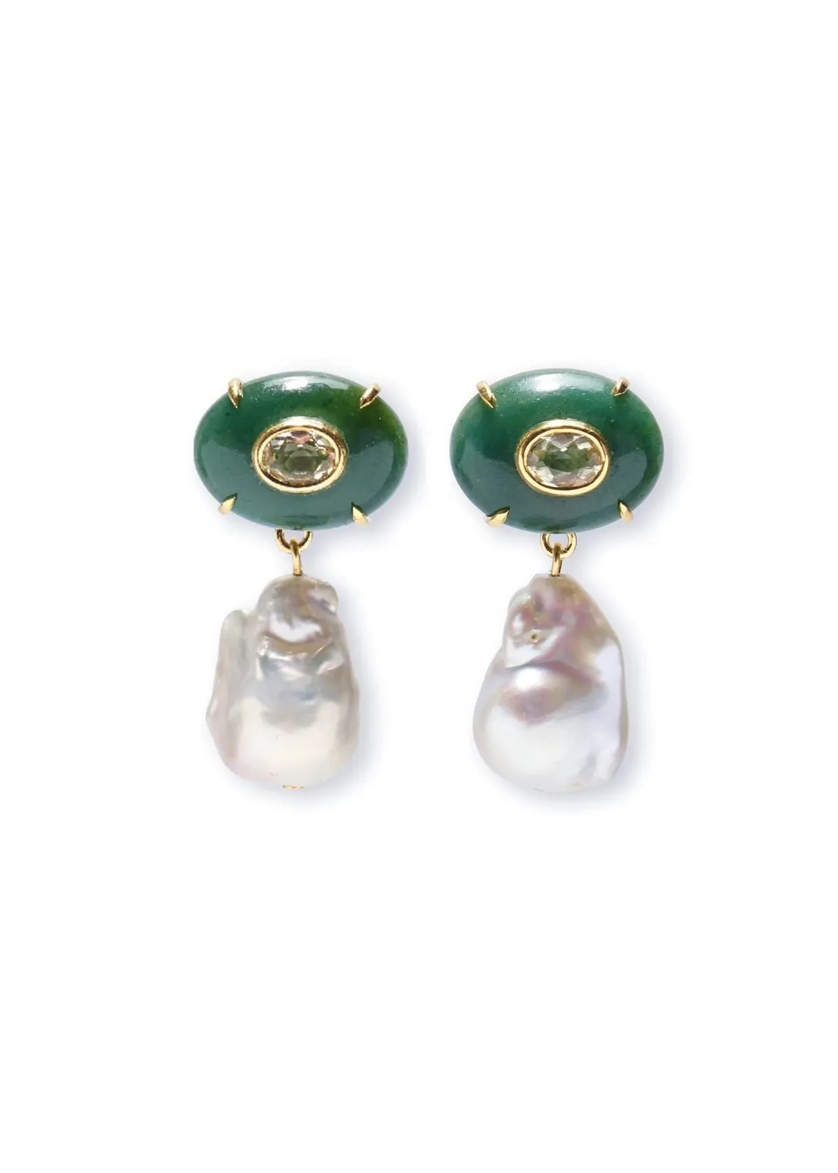 LIZZIE FORTUNATO Plaza Pearl Earring - Jade