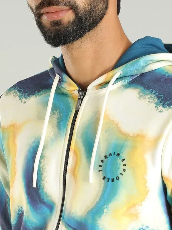 Men Printed Full Sleeve Sweatshirt with Hoodie