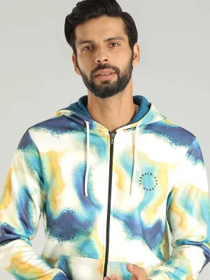 Men Printed Full Sleeve Sweatshirt with Hoodie