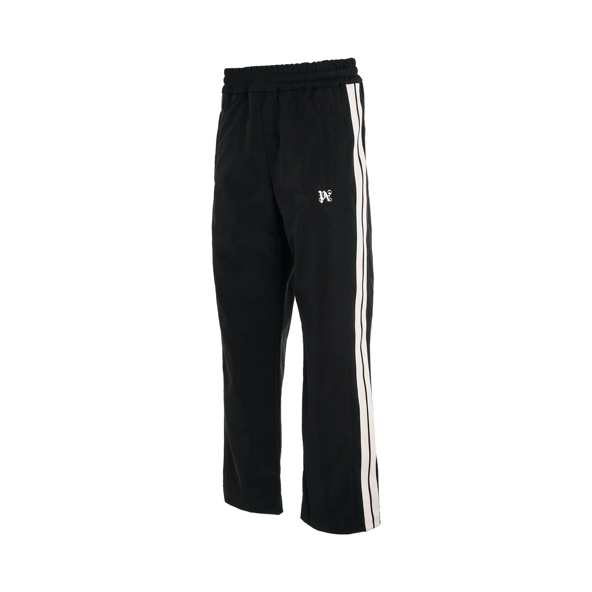 Monogram Nylon Track Pants in Black/Off White