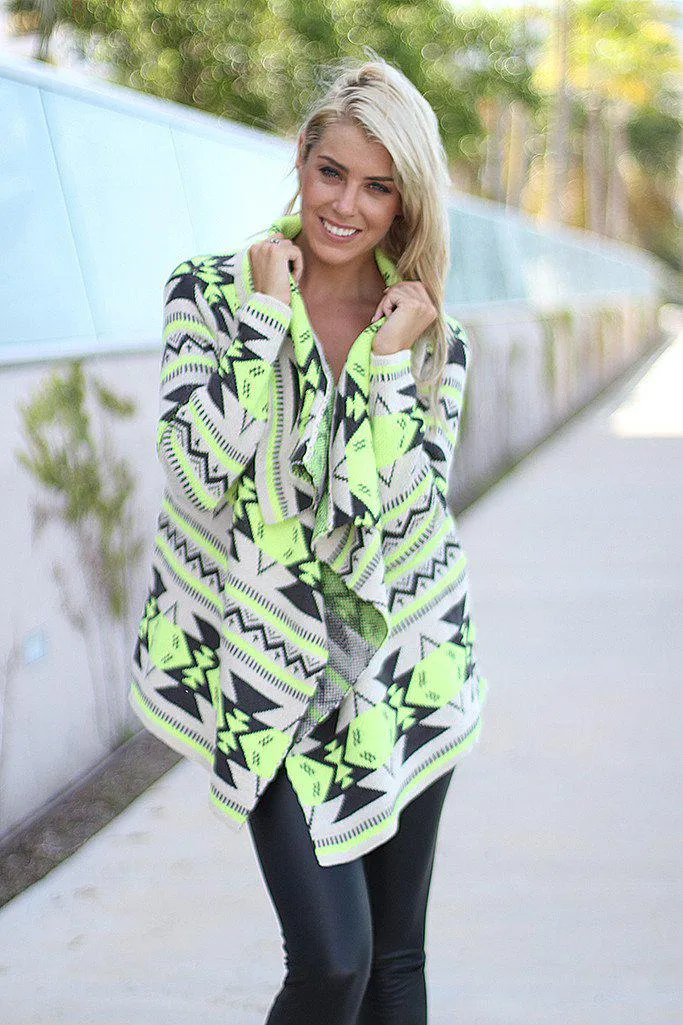 Neon Lime Cardigan