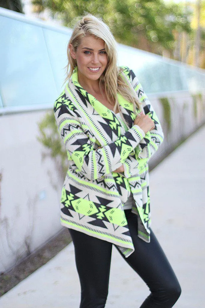 Neon Lime Cardigan