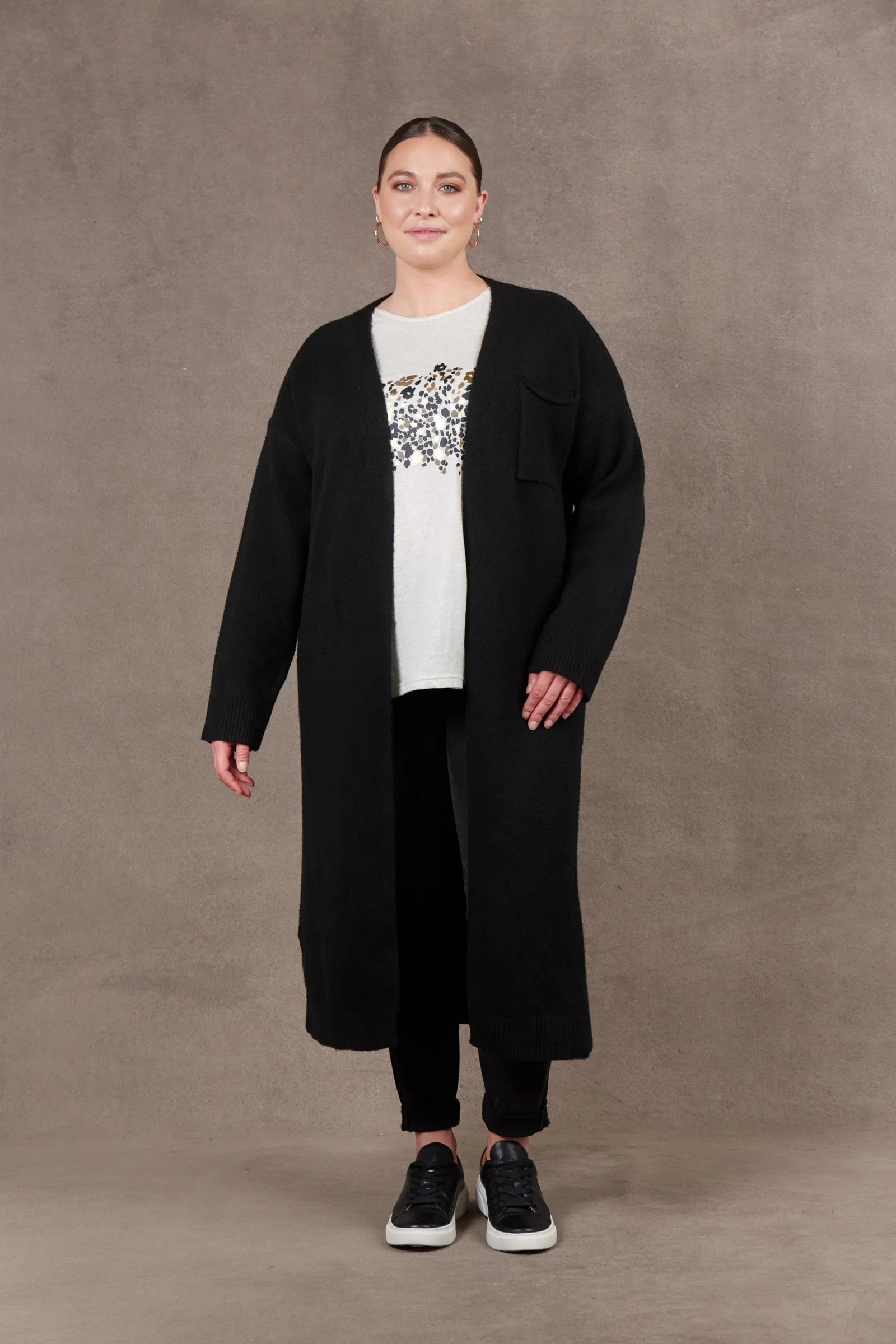 Paarl Longline Cardigan - Ebony