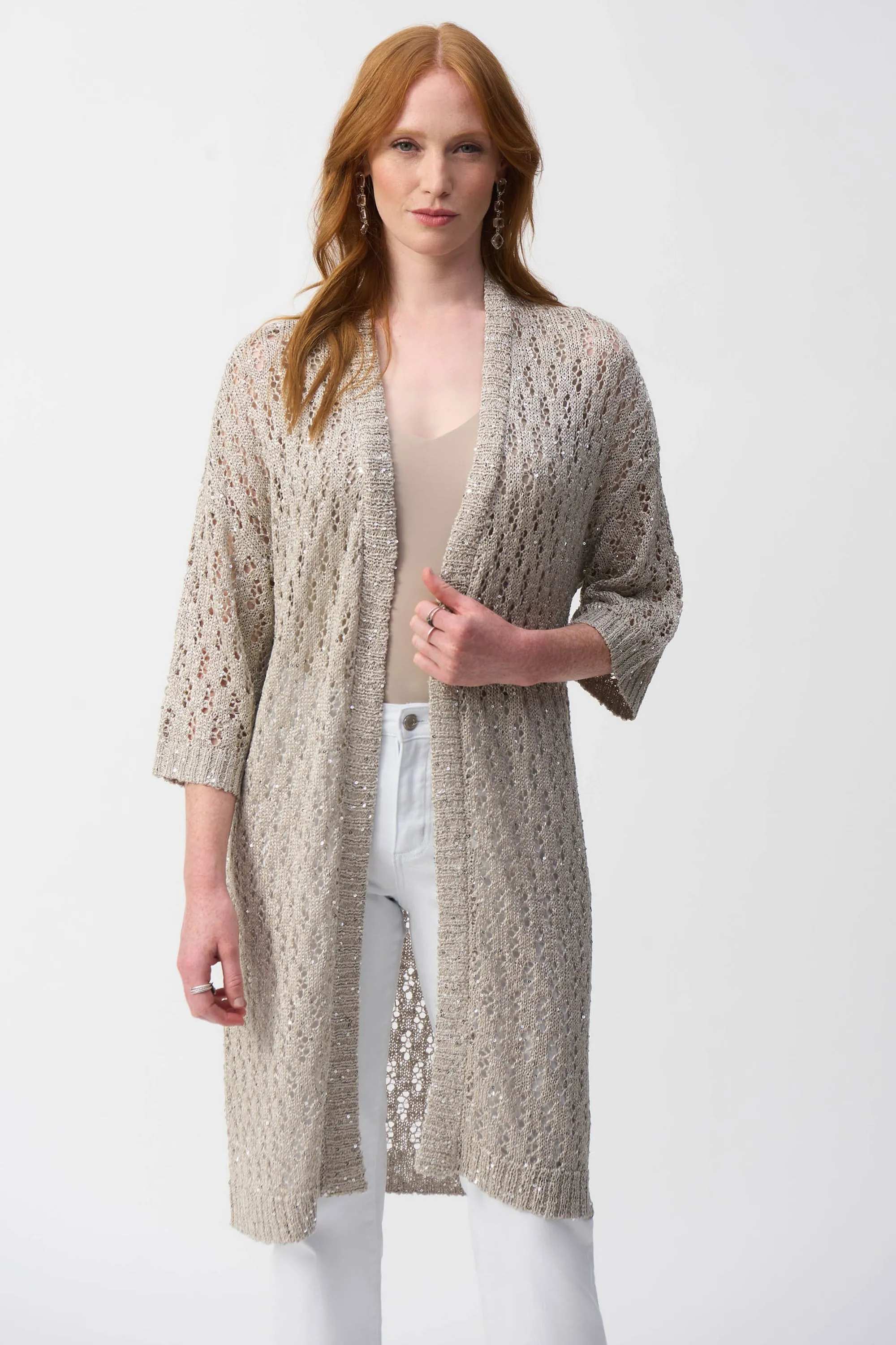 POINTELLE SEQUIN CARDIGAN