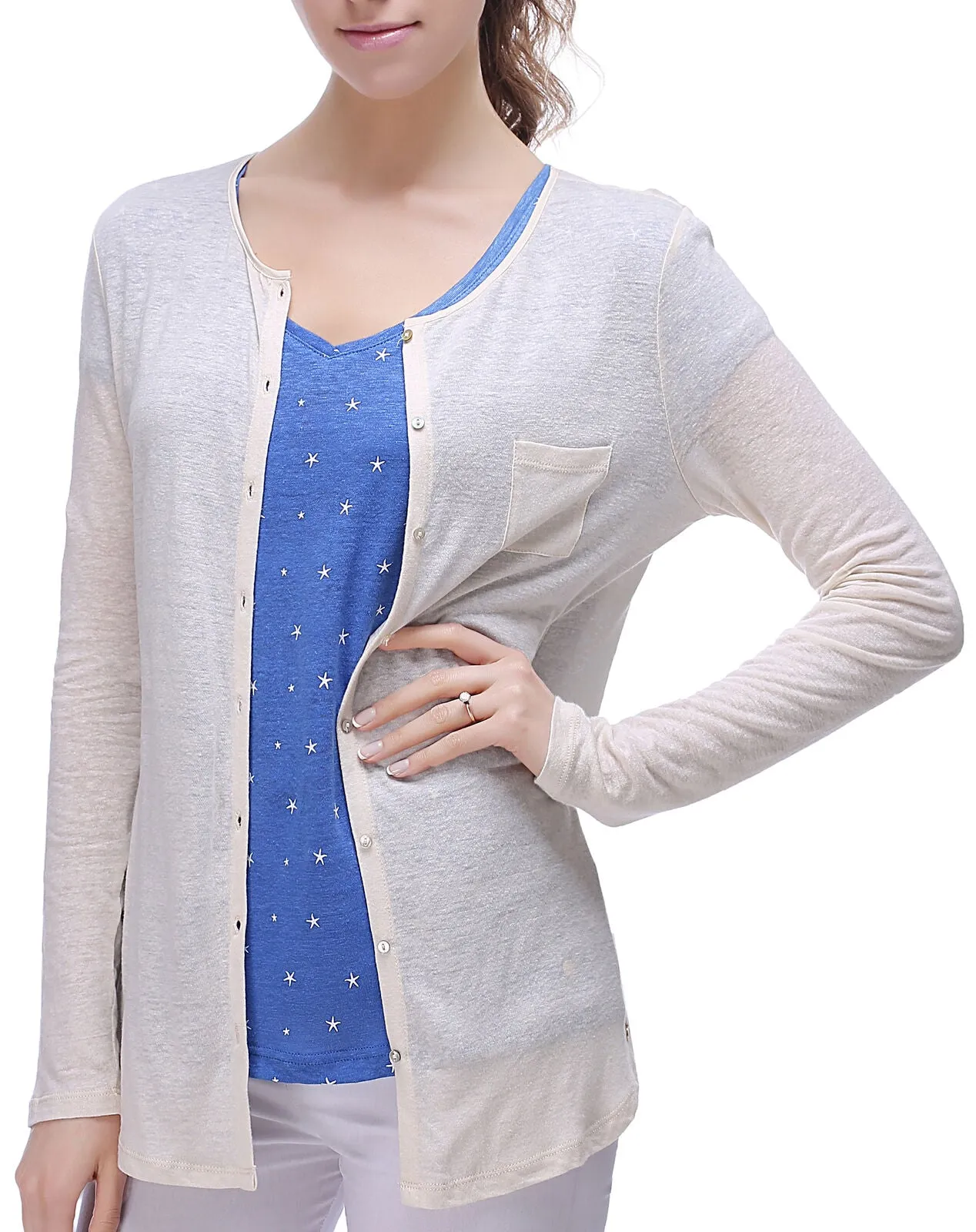 RH Women's Button Casual Long Knitted Cardigan Tops Shirt Pullover Blouse RH2032