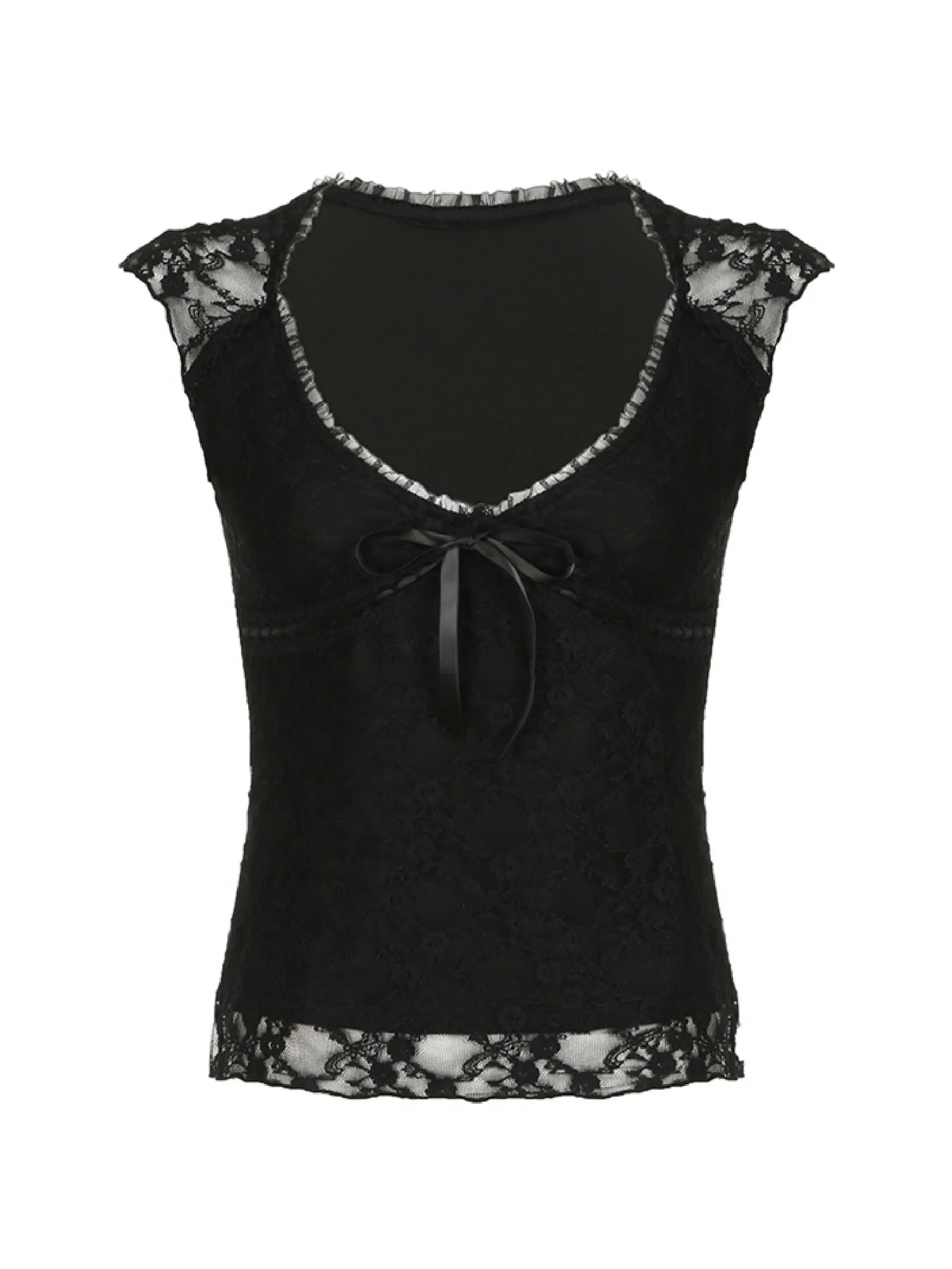 Ruwayda V-Neck Lace Top