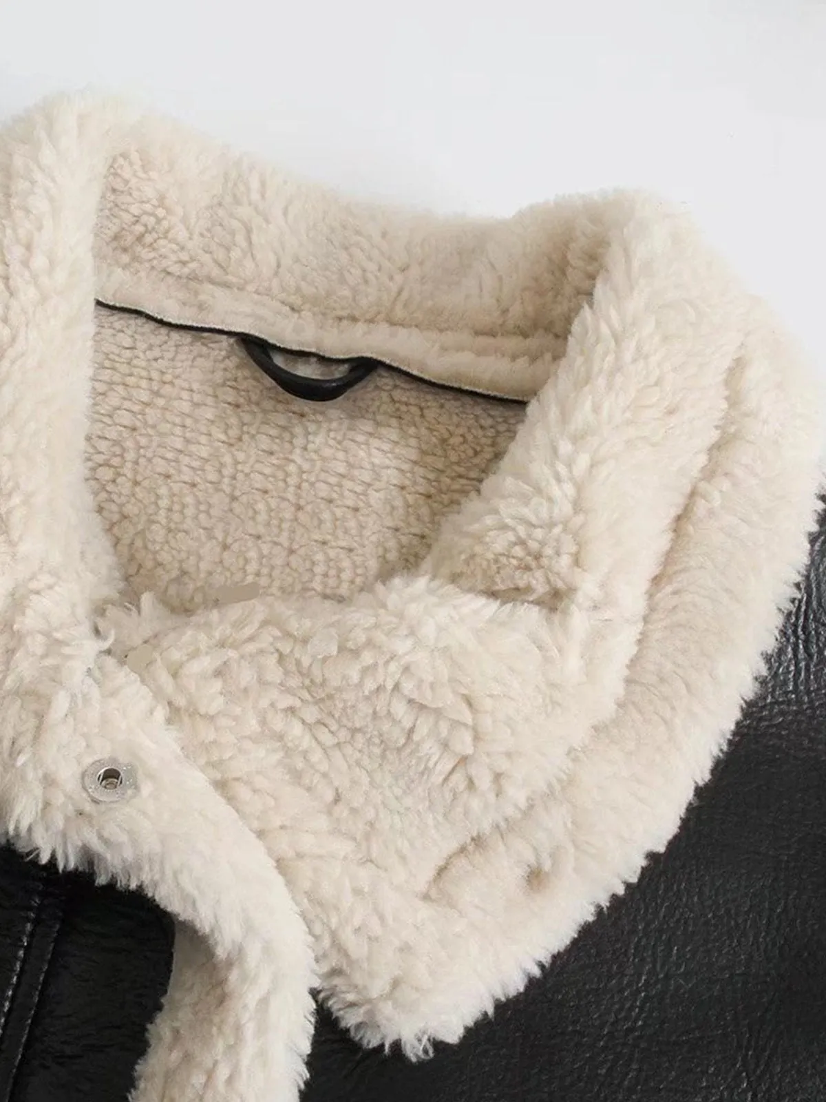 Sherpa Lined Shearling Leather Aviator Jacket