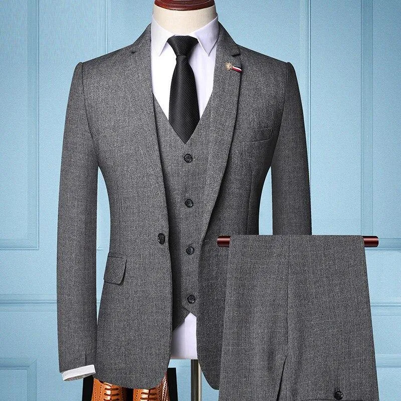 Slim Fit Business 3 Pieces Men's suit set