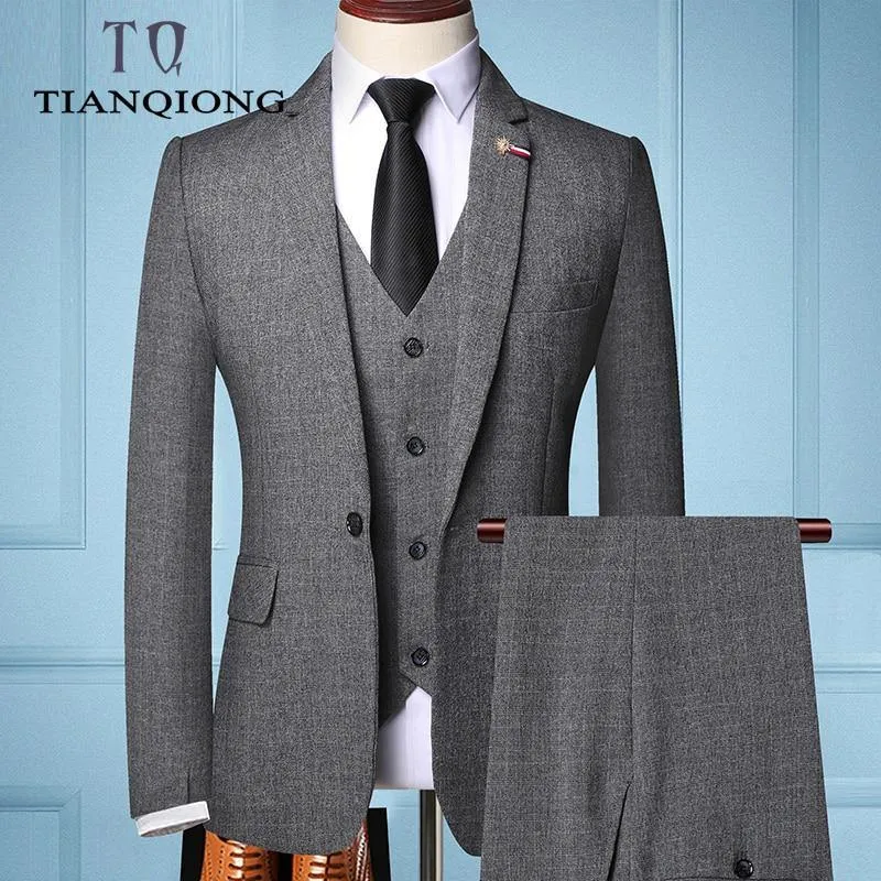 Slim Fit Business 3 Pieces Men's suit set