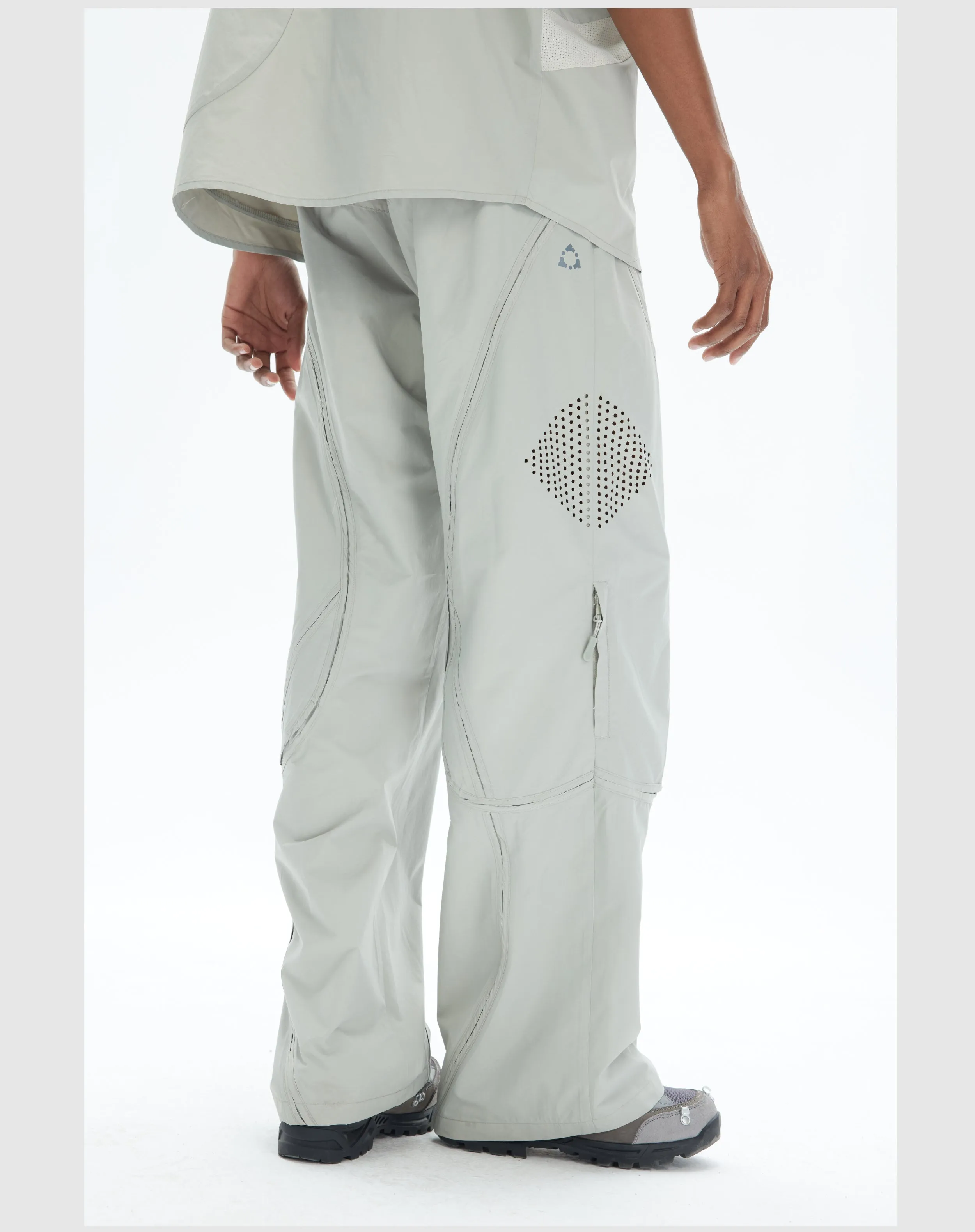 Straight functional casual pants