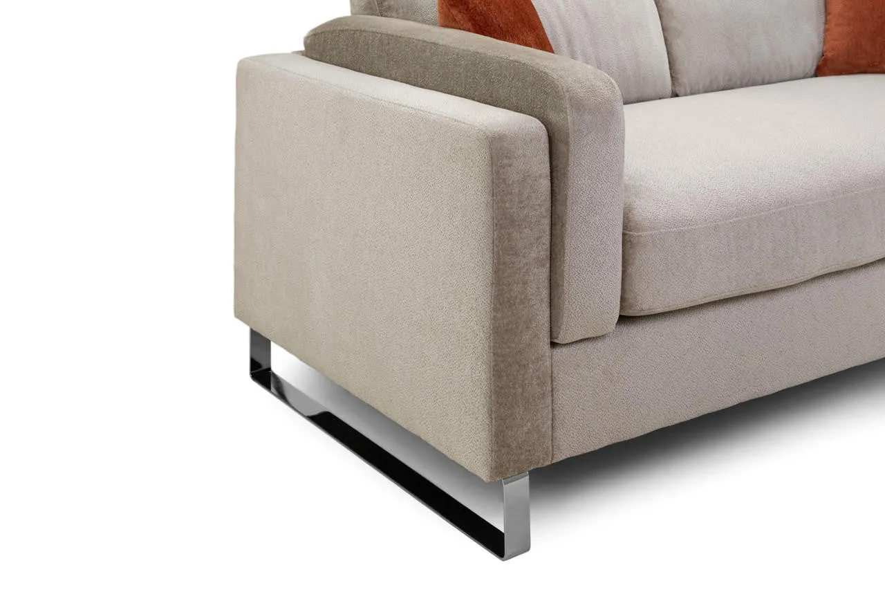 Surrey Footstool - Beige - 76 CM