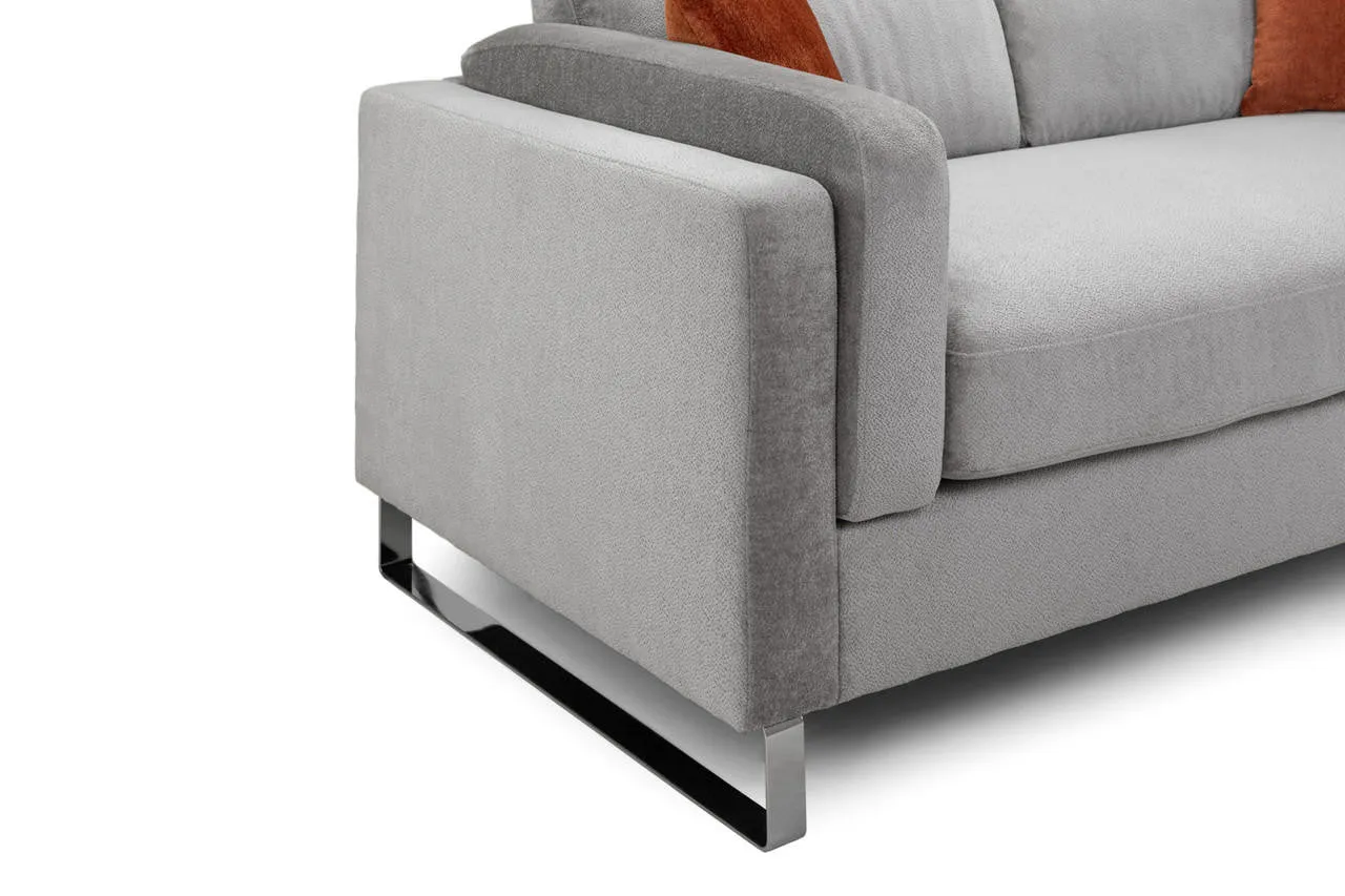 Surrey Footstool - Grey - 76 CM