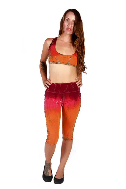 Tie Dye Ruched Legging Short