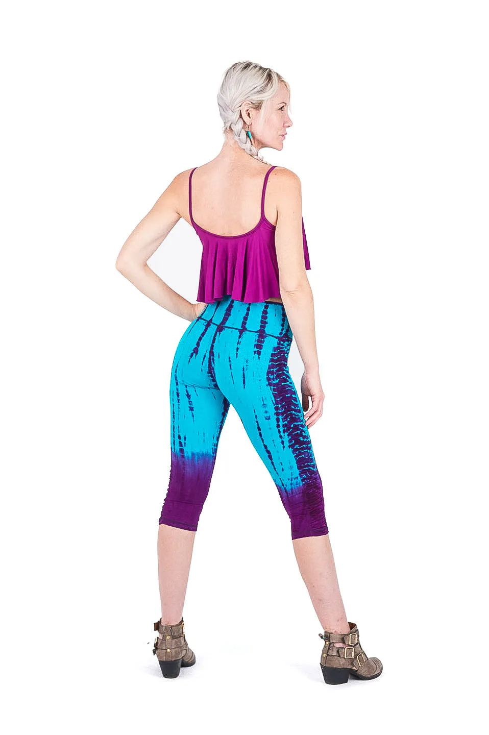 Tie Dye Ruched Legging Short