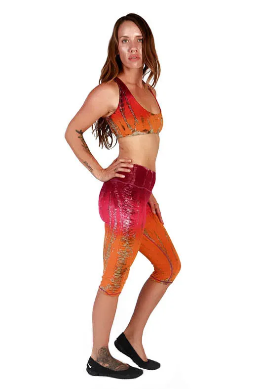 Tie Dye Ruched Legging Short