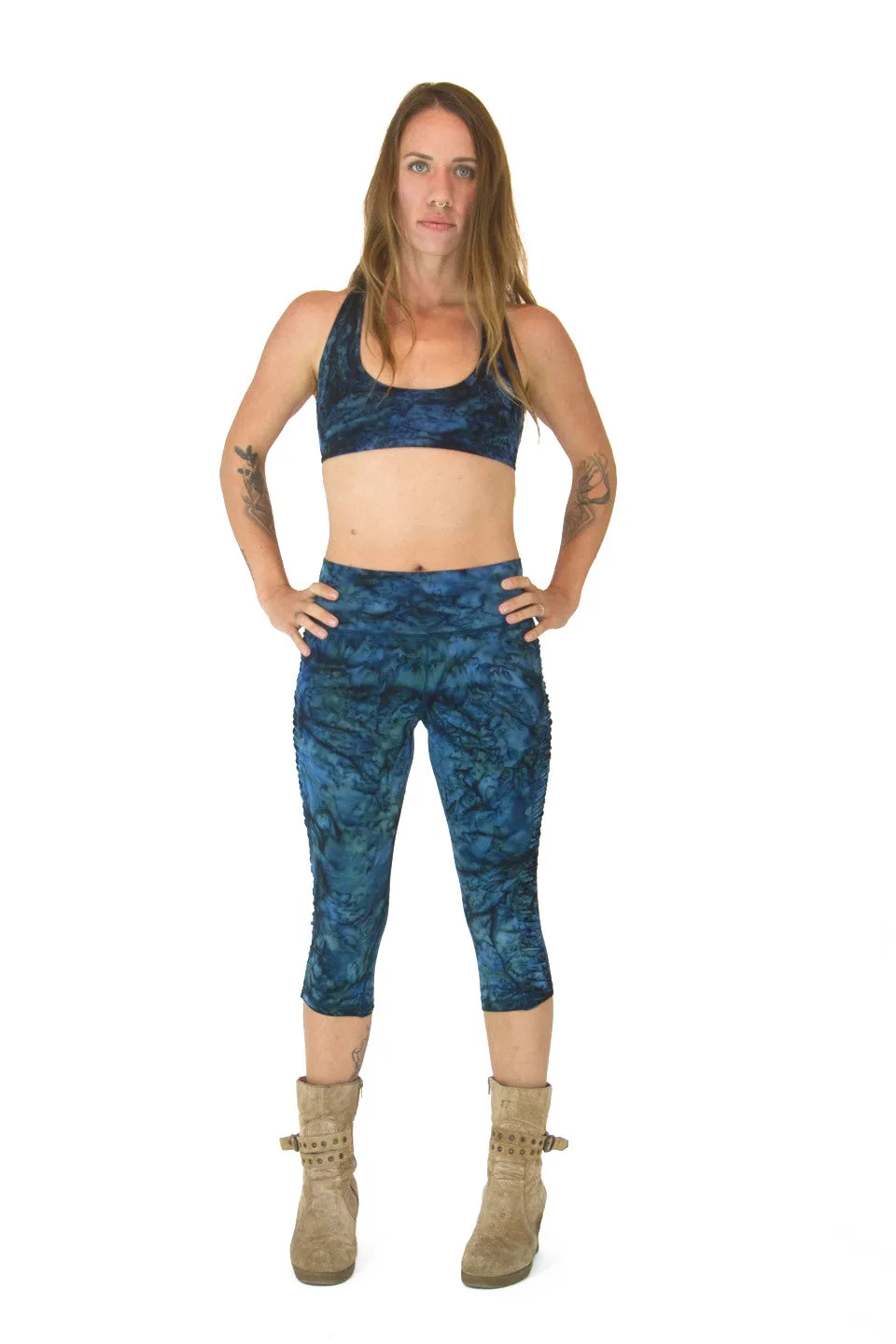 Tie Dye Ruched Legging Short