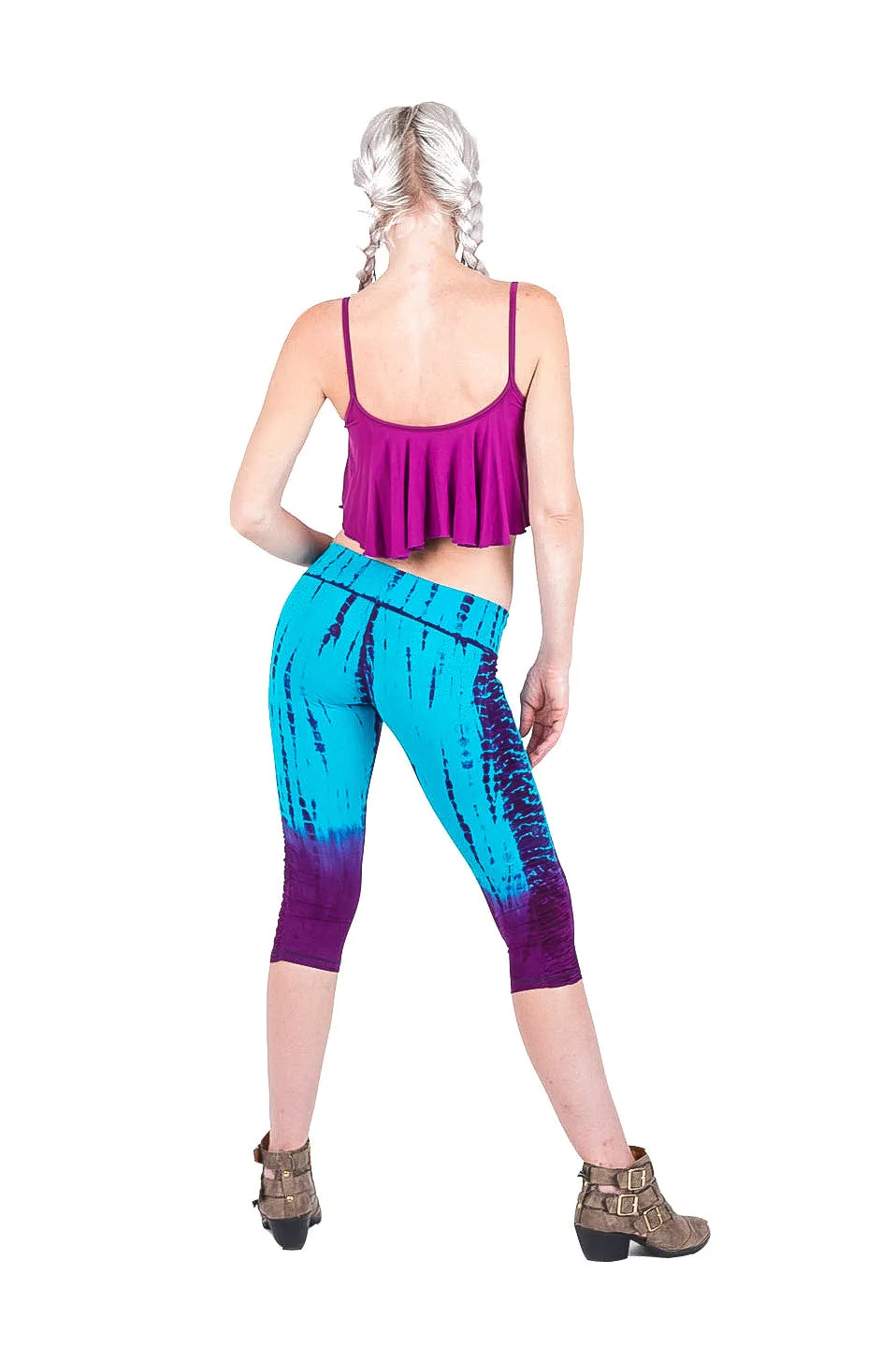 Tie Dye Ruched Legging Short