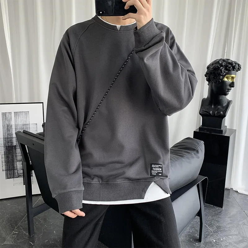 Wenkouban New Autumn Essentials Sweatshirts Men's High-quality Trendy Hoodie Solid Colors Brand Japanese Streetwear Couple Pullovers