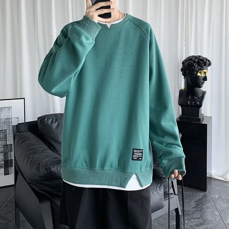 Wenkouban New Autumn Essentials Sweatshirts Men's High-quality Trendy Hoodie Solid Colors Brand Japanese Streetwear Couple Pullovers